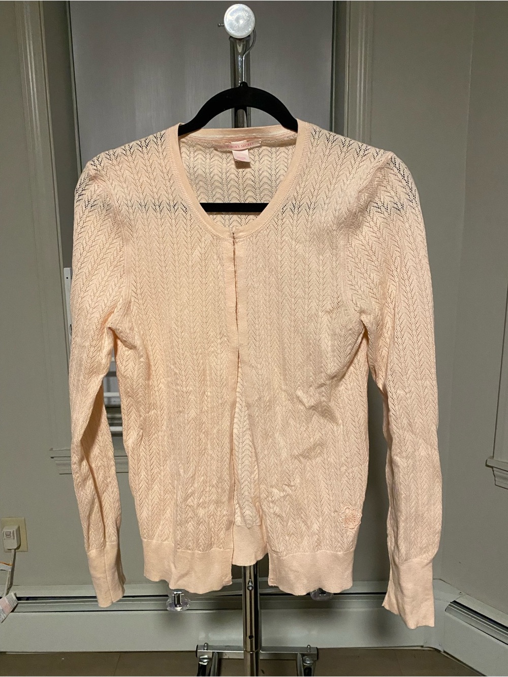 Victoria's Secret Peach Knit Openwork Sweater